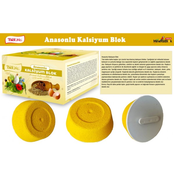 BİOLİVE ANASONLU CALSİYUM BLOK 18Lİ KUTU